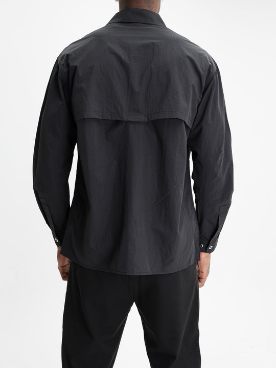 Les Deux Overshirt Ripstop Black