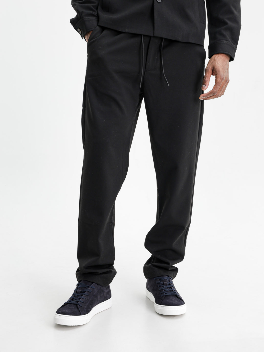 Les Deux Pants Como Tapered Drawstring Black