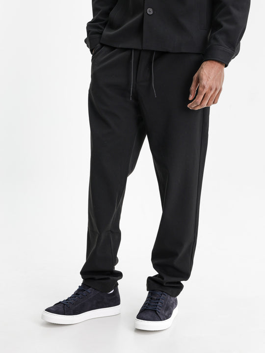 Les Deux Pants Como Tapered Drawstring Black
