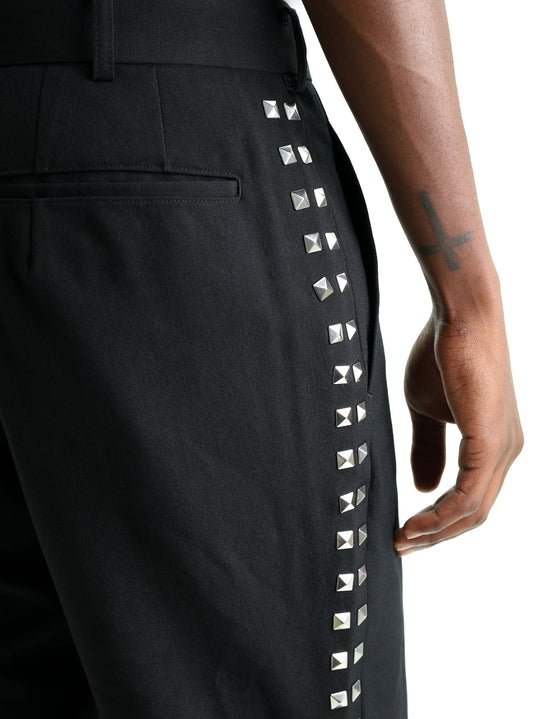Comme Des Garcons Pants Studded Tapered Leg Black