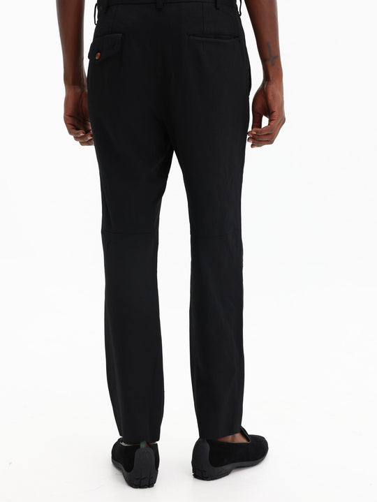 Comme Des Garcons Pants Zip Button  Black