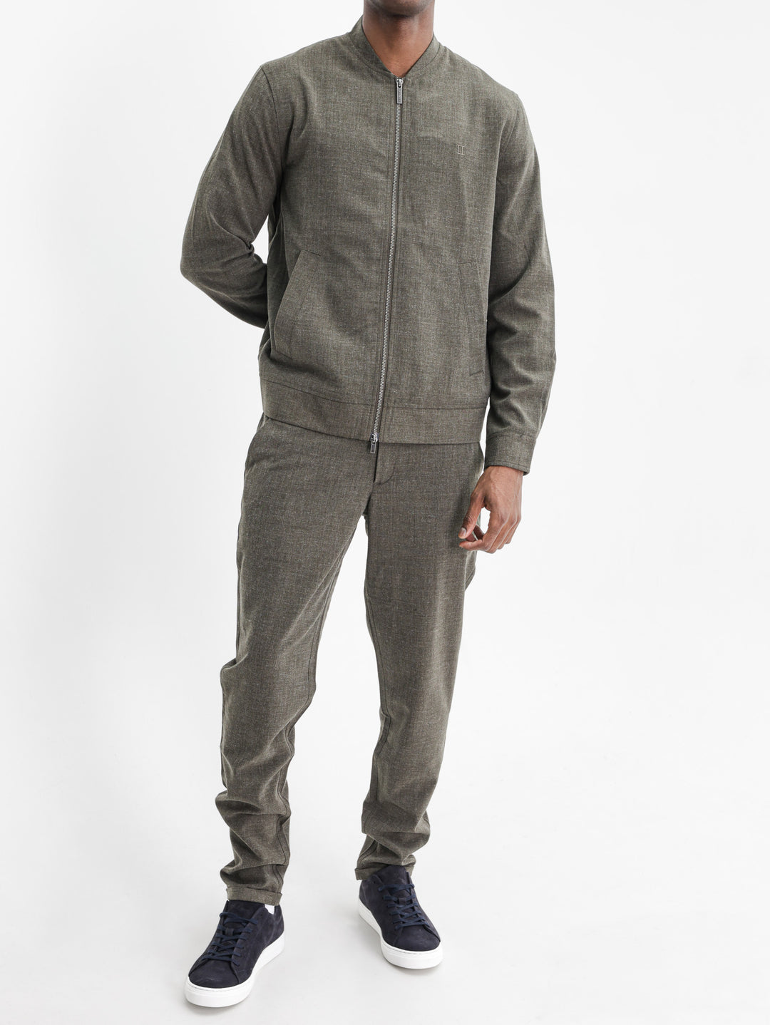 Les Deux Suit Pants Como Olive Night