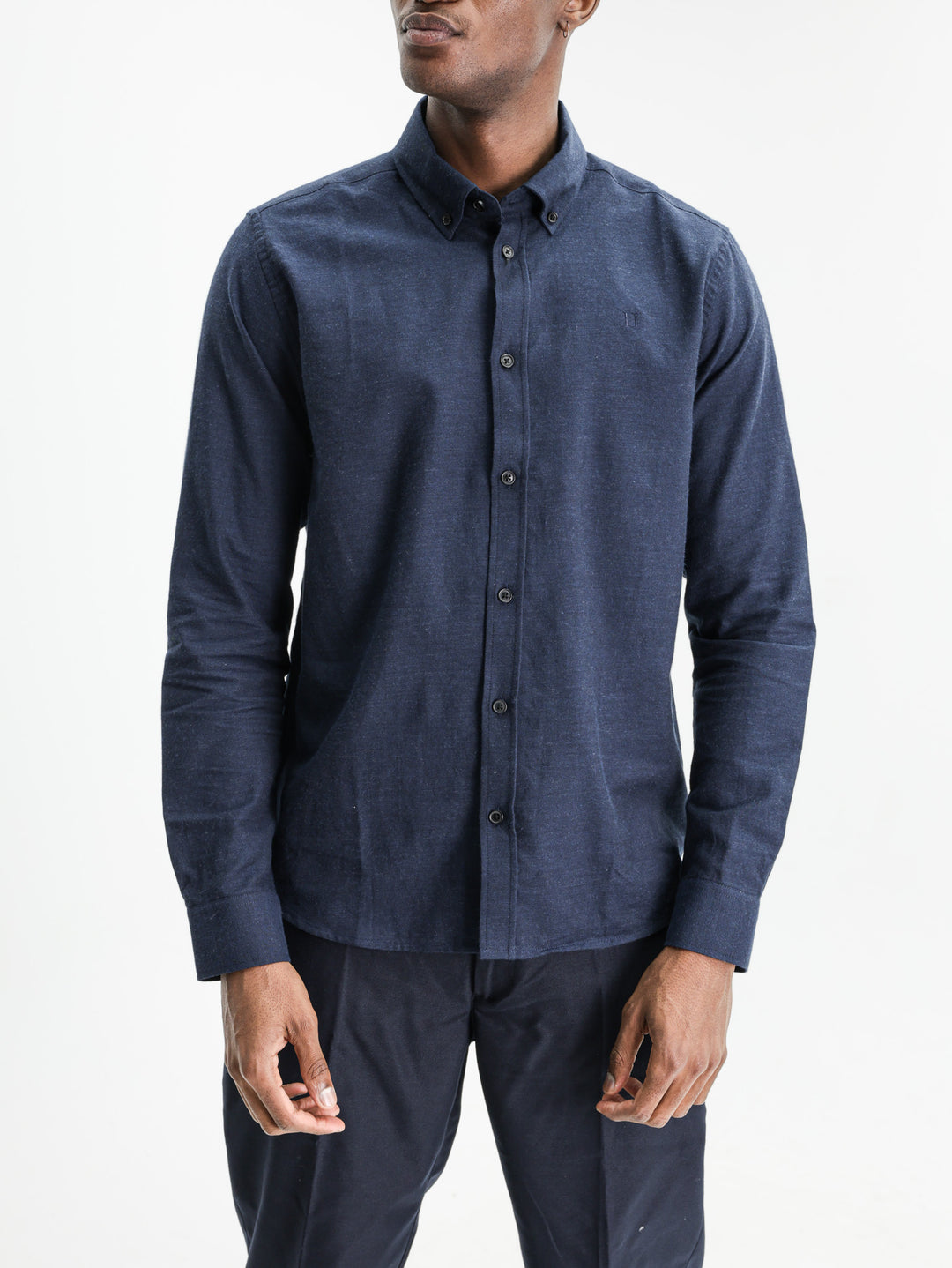 Les Deux Shirt Soft Flannel Dark Navy Blue