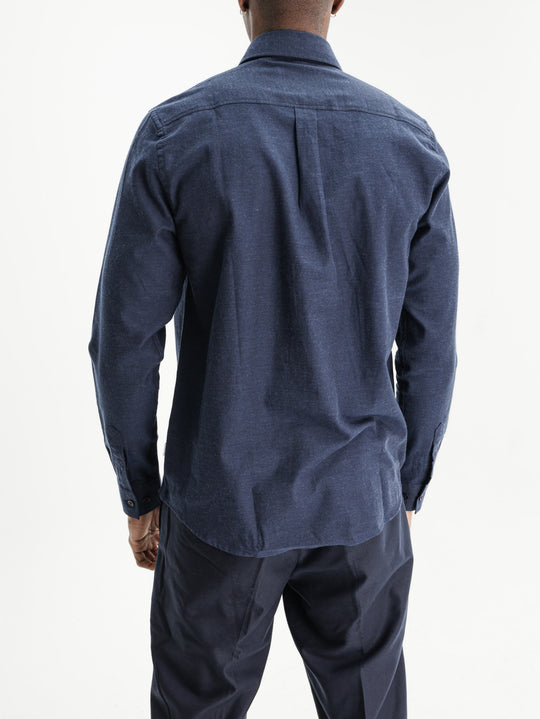 Les Deux Shirt Soft Flannel Dark Navy Blue