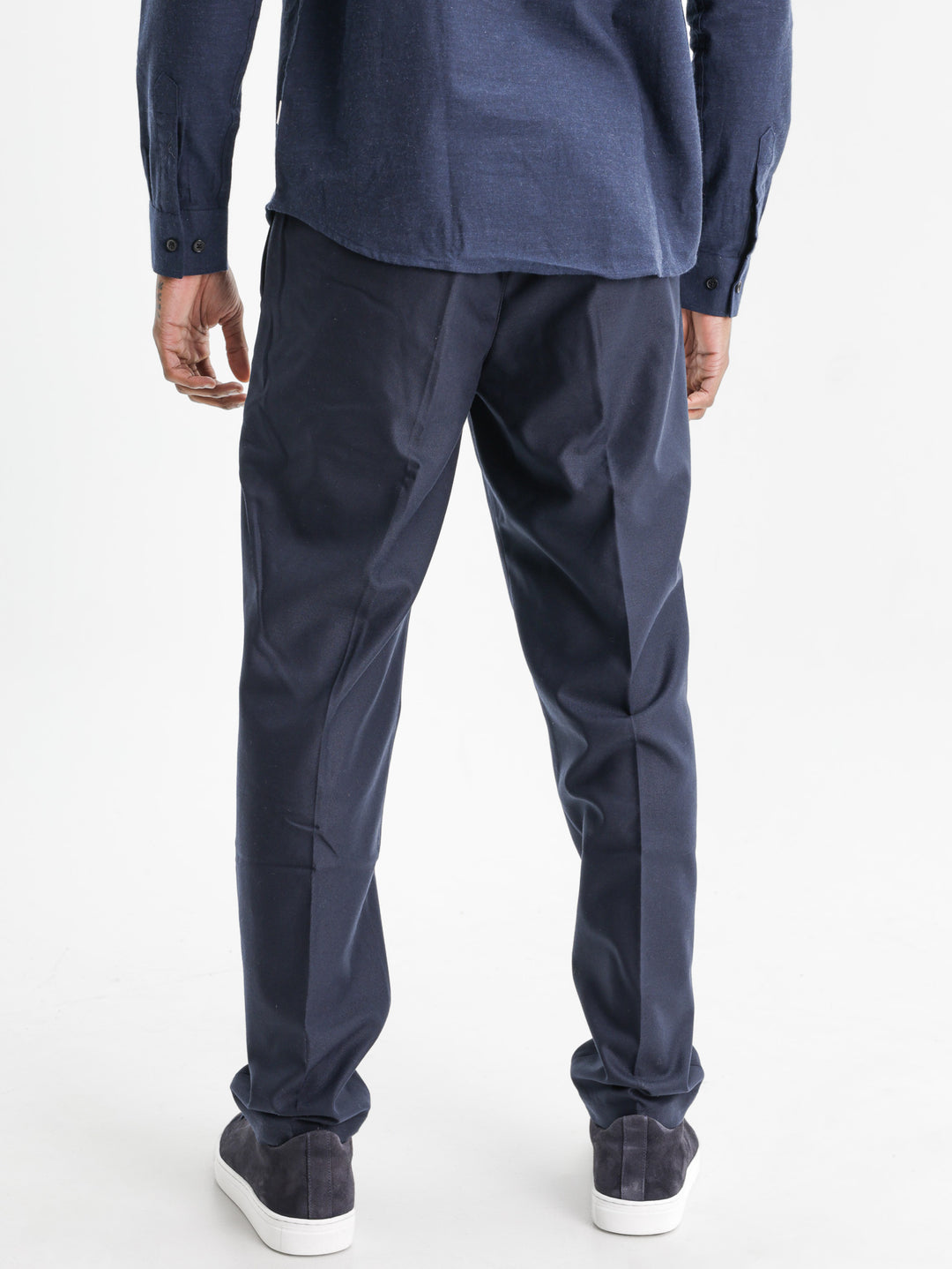 Les Deux Suit Pants Brushed Twill Reg Dark Navy Blue