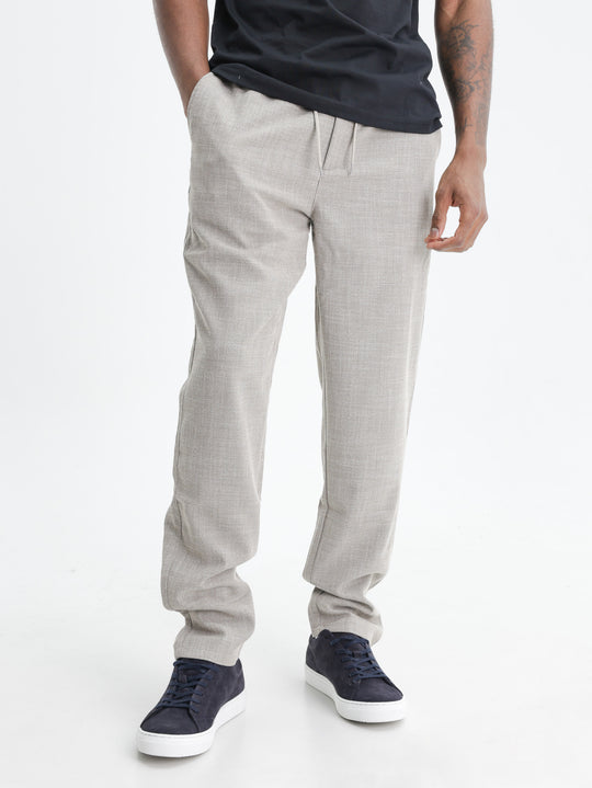 Les Deux Suit Pants Como Dark Sand Melange