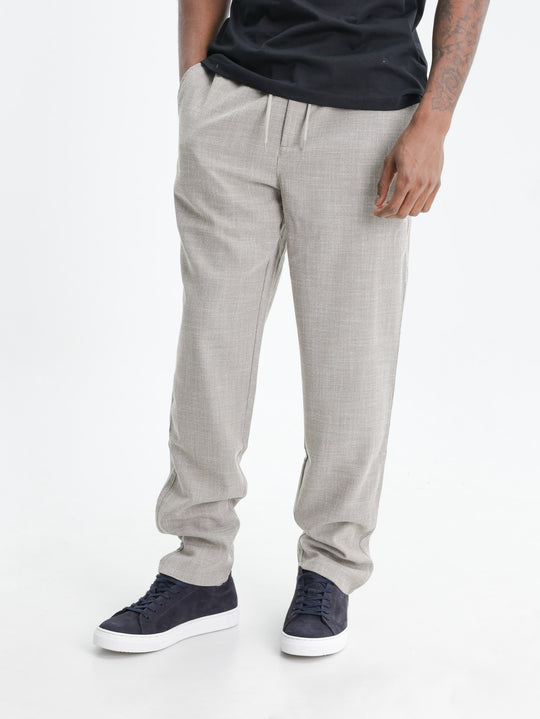 Les Deux Suit Pants Como Dark Sand Melange