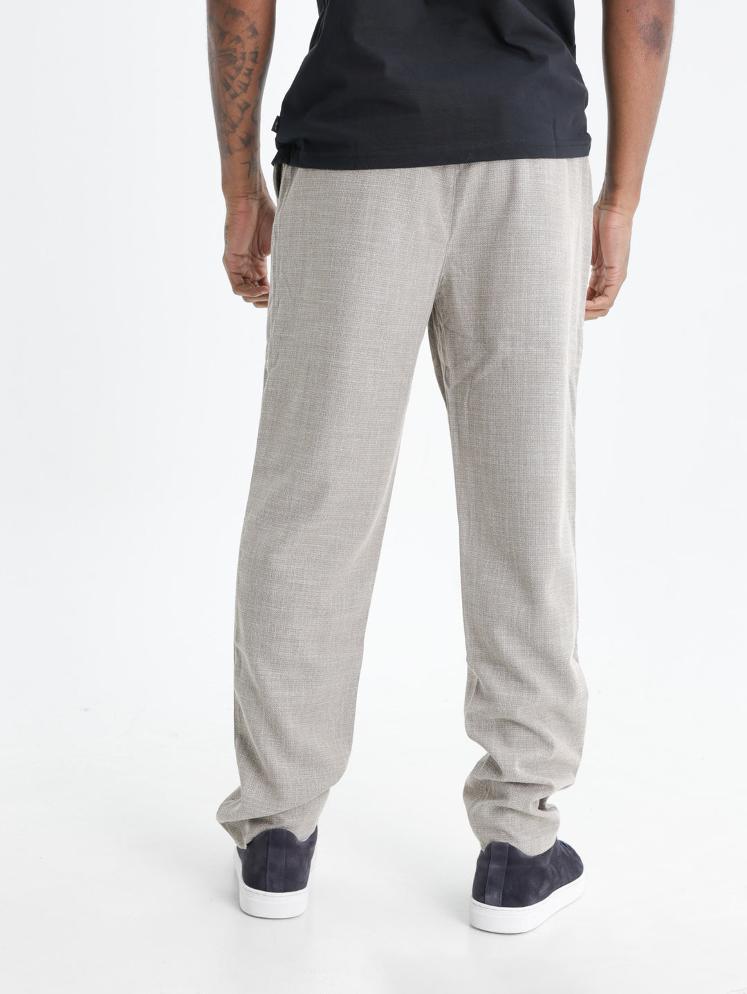 Les Deux Suit Pants Como Dark Sand Melange