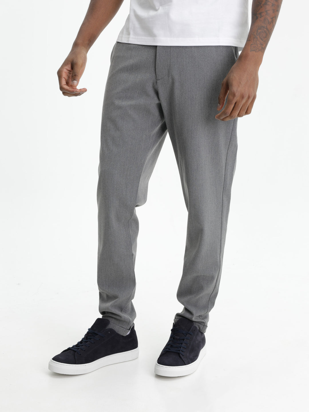 Les Deux Suit Pants Como Grey Melange