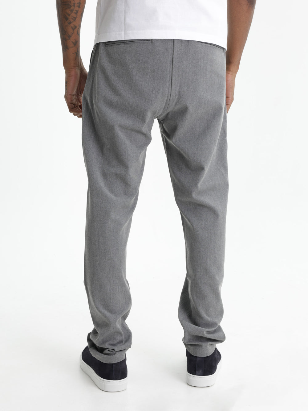 Les Deux Pants Como Tapered Drawstring Grey Melange