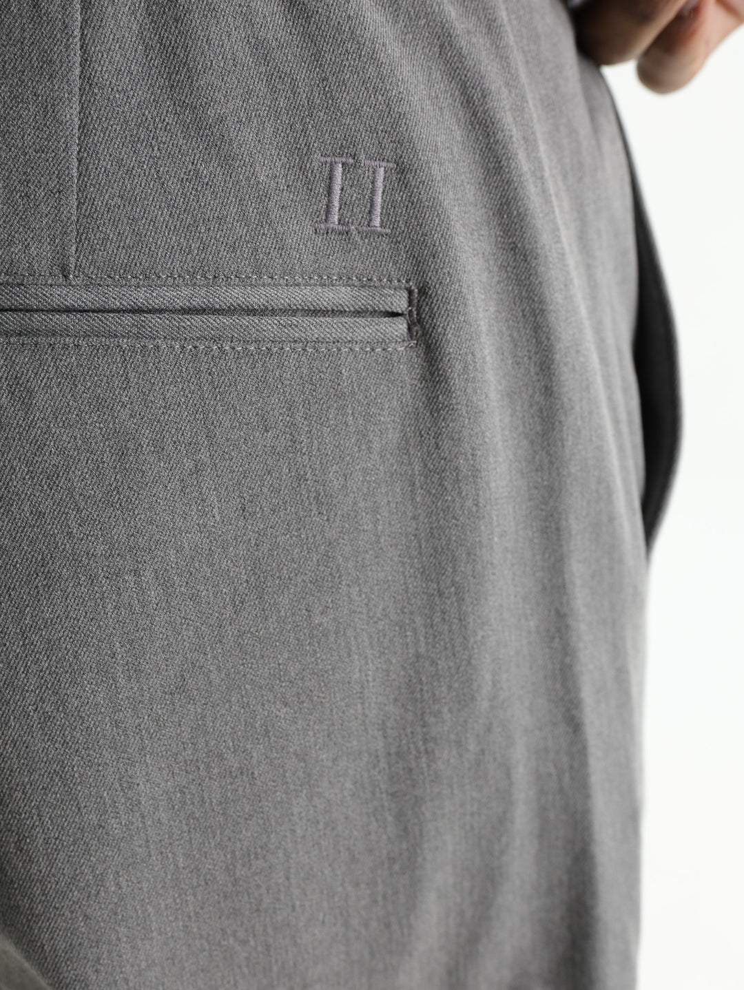 Les Deux Pants Como Tapered Drawstring Grey Melange