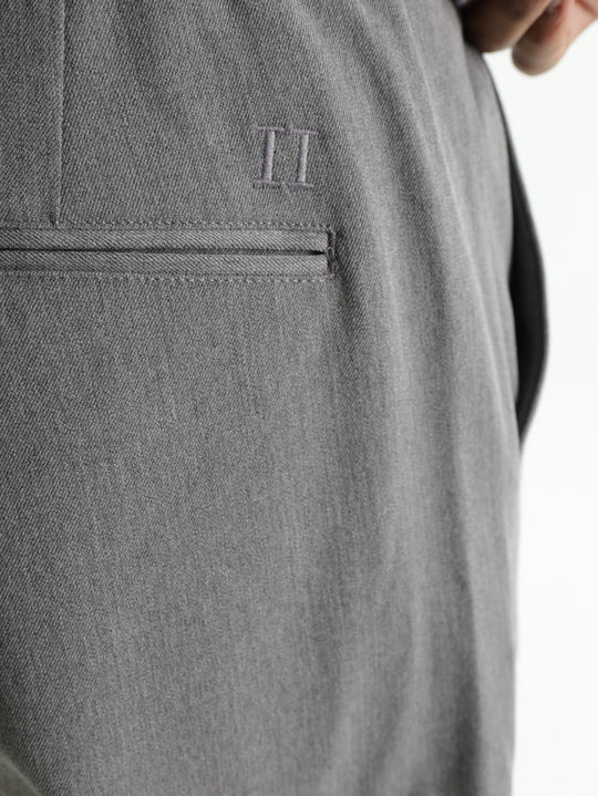 Les Deux Pants Como Tapered Drawstring Grey Melange