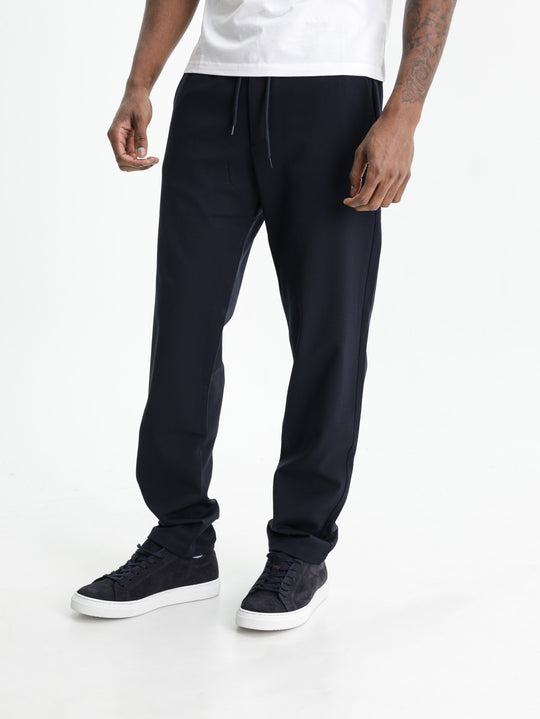 Les Deux Pants Como Tapered Drawstring Navy