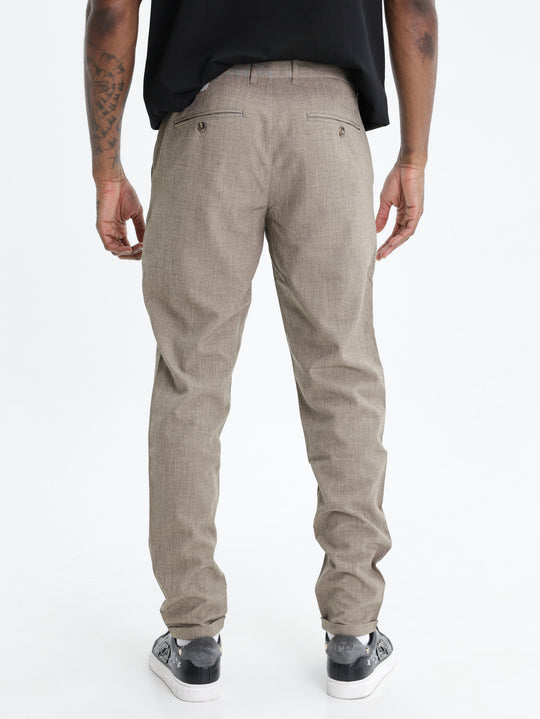 Les Deux Pants Melange Tapered Dark Sand