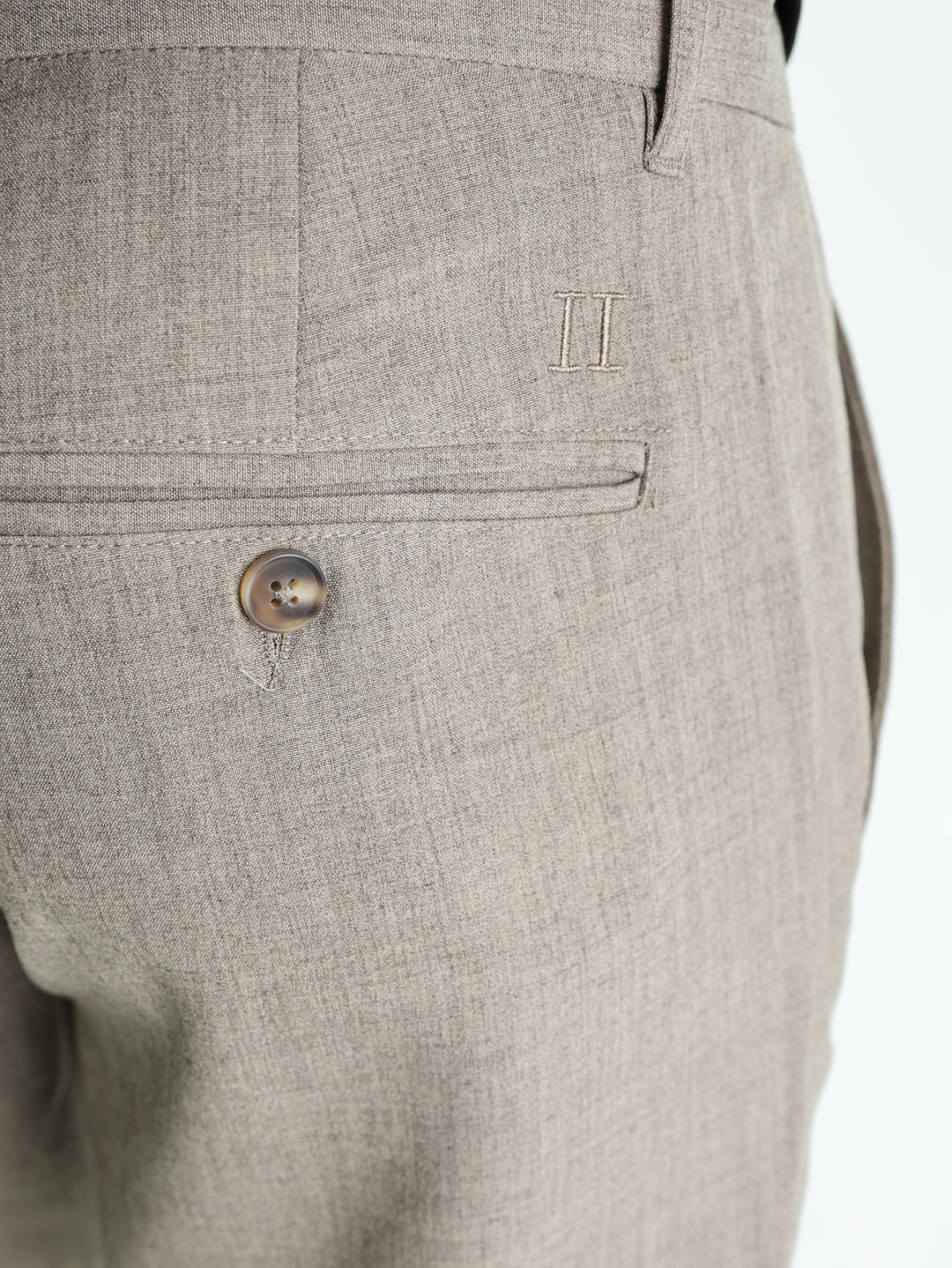 Les Deux Pants Melange Tapered Dark Sand