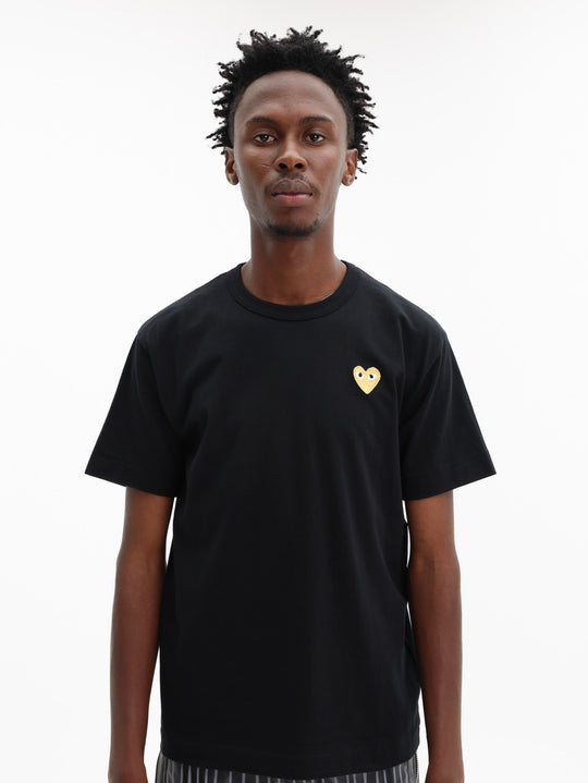 Comme Des Garcons T-Shirt Heart Beige-Black