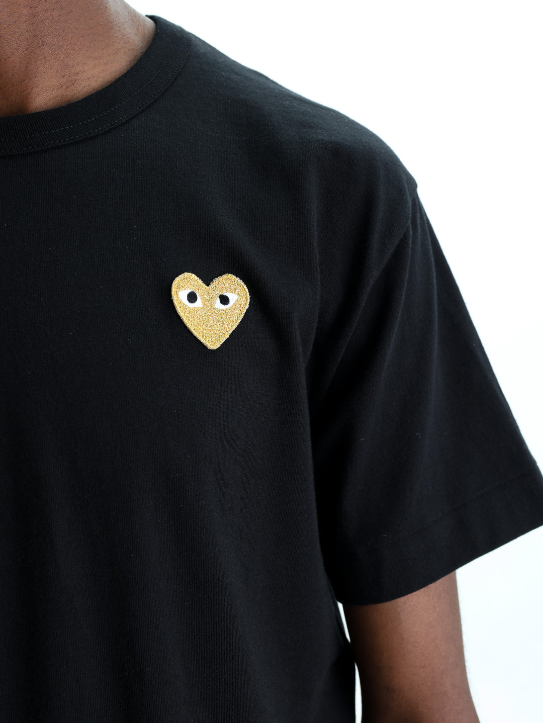 Comme Des Garcons T-Shirt Heart Beige-Black