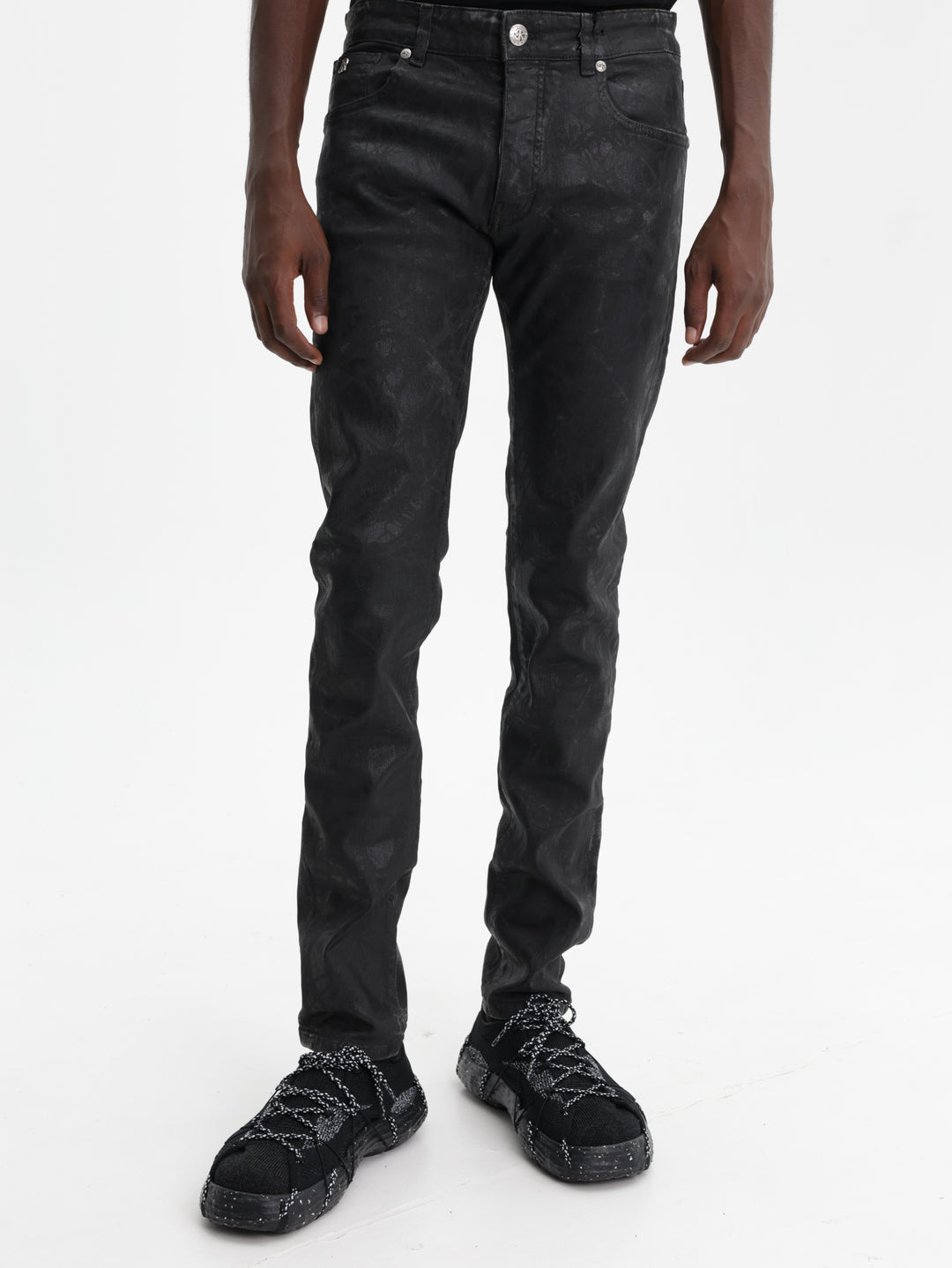 John Richmond Crew Suede Heart Black