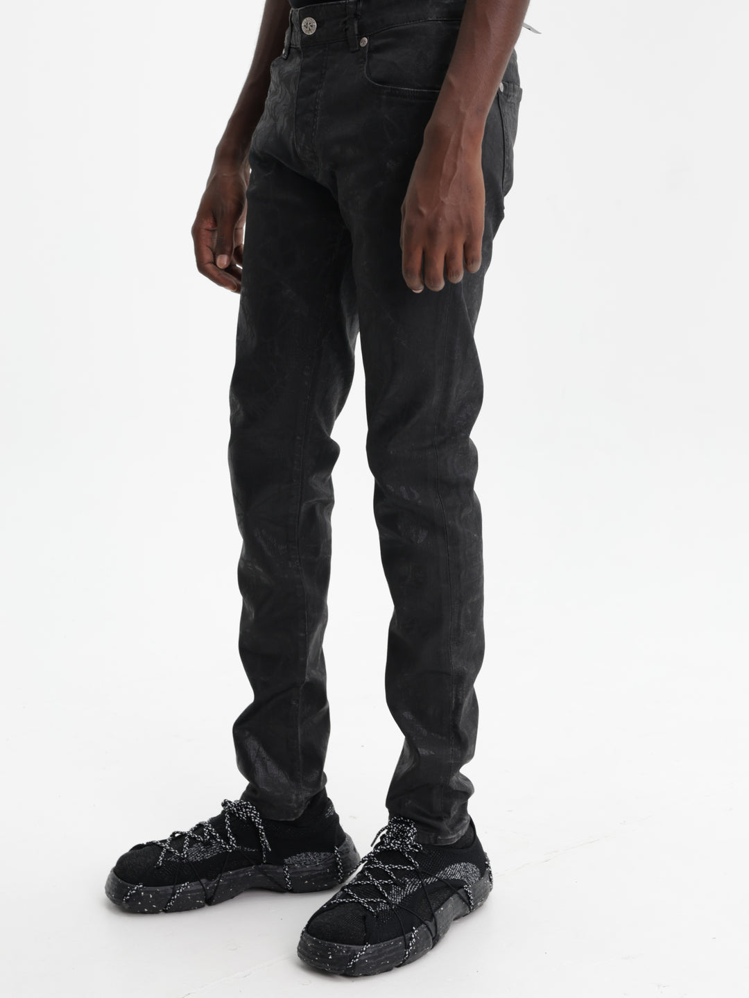 John Richmond Crew Suede Heart Black