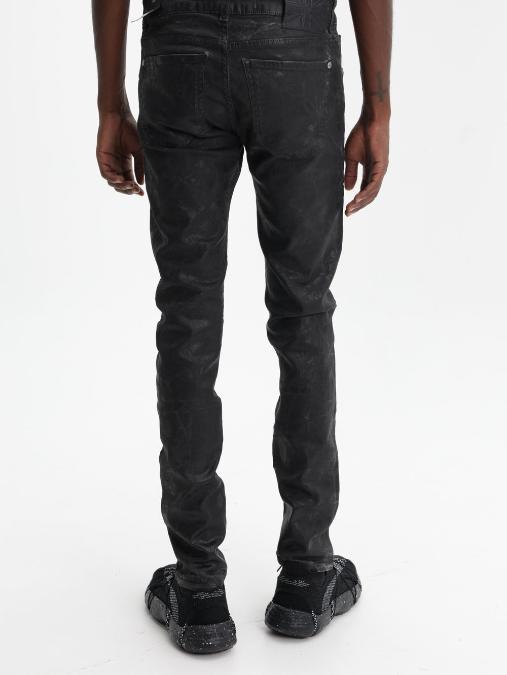 John Richmond Crew Suede Heart Black