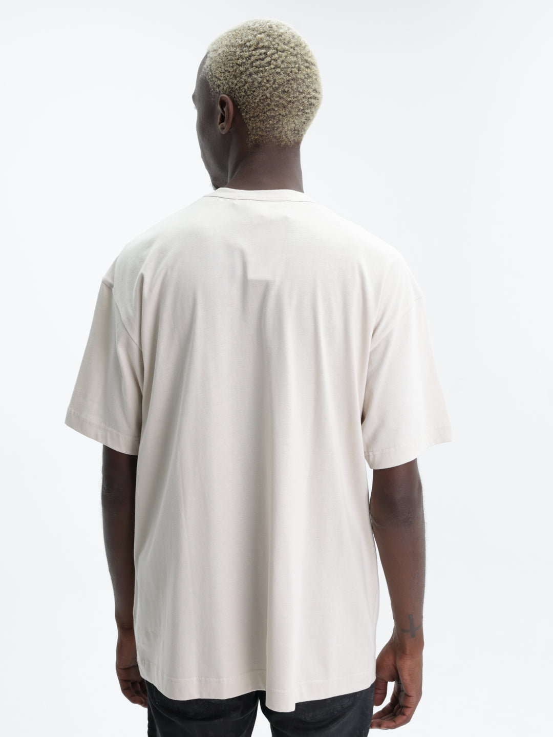 Comme Des Garcons T-Shirt Logo Print Beige