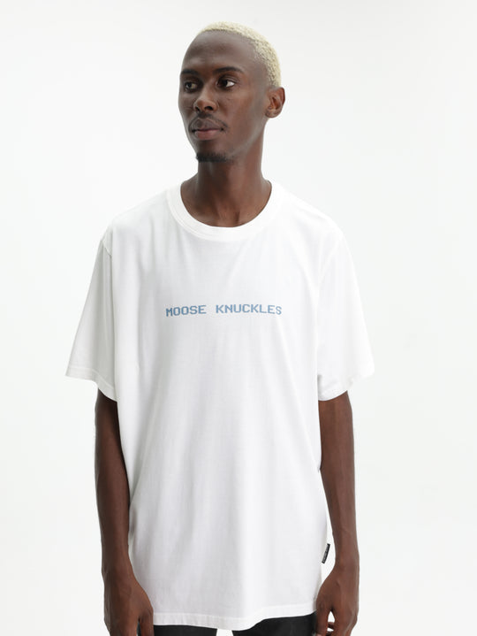 Moose Knuckles T-Shirt Milton Off White-Blue