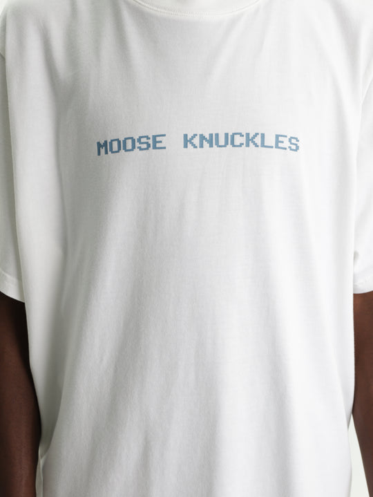 Moose Knuckles T-Shirt Milton Off White-Blue