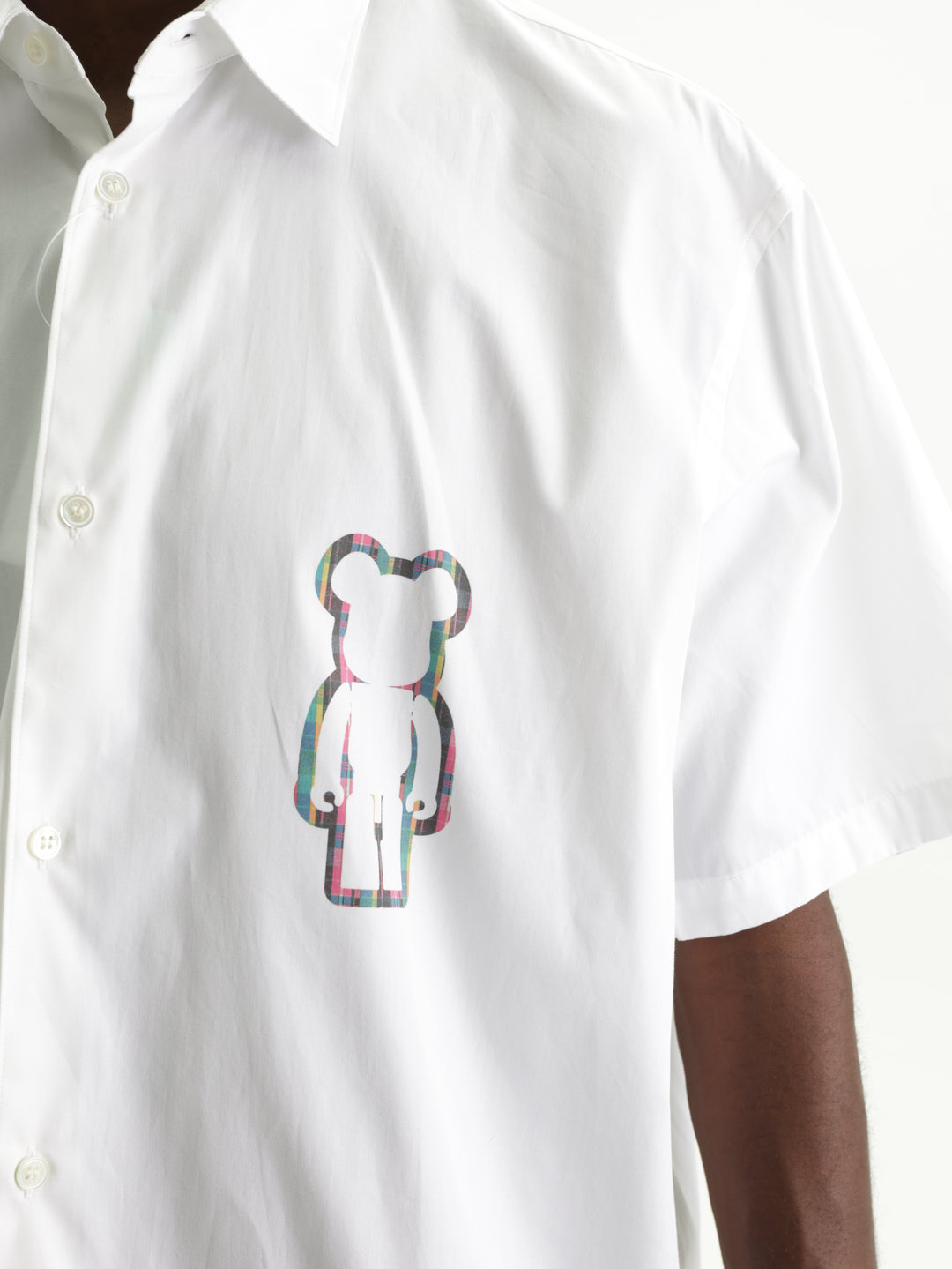 Comme Des Garcons Shirt Ss Bear Graphic Print White