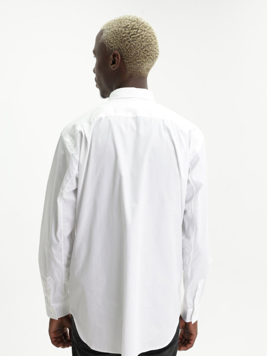Comme Des Garcons Shirt Cut Out Tartan White