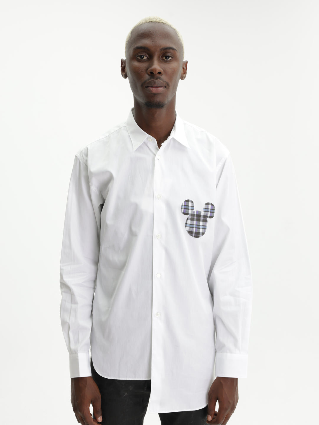 Comme Des Garcons Shirt Disney Mickey Print White