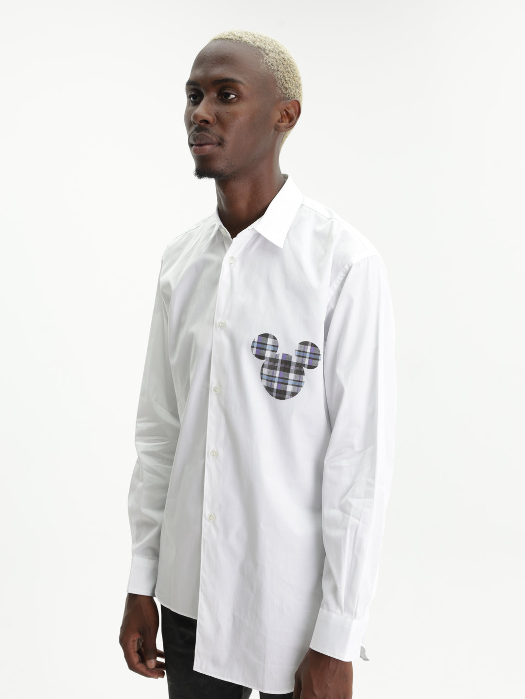 Comme Des Garcons Shirt Disney Mickey Print White