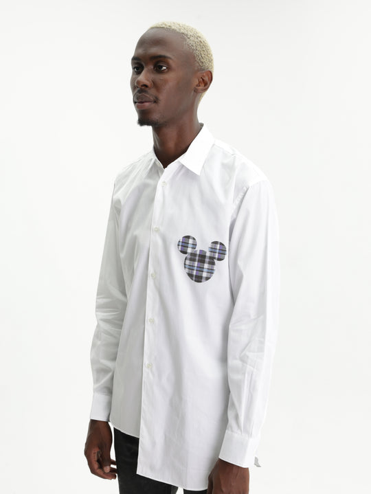 Comme Des Garcons Shirt Disney Mickey Print White