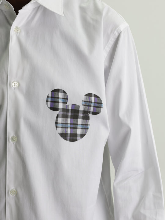 Comme Des Garcons Shirt Disney Mickey Print White