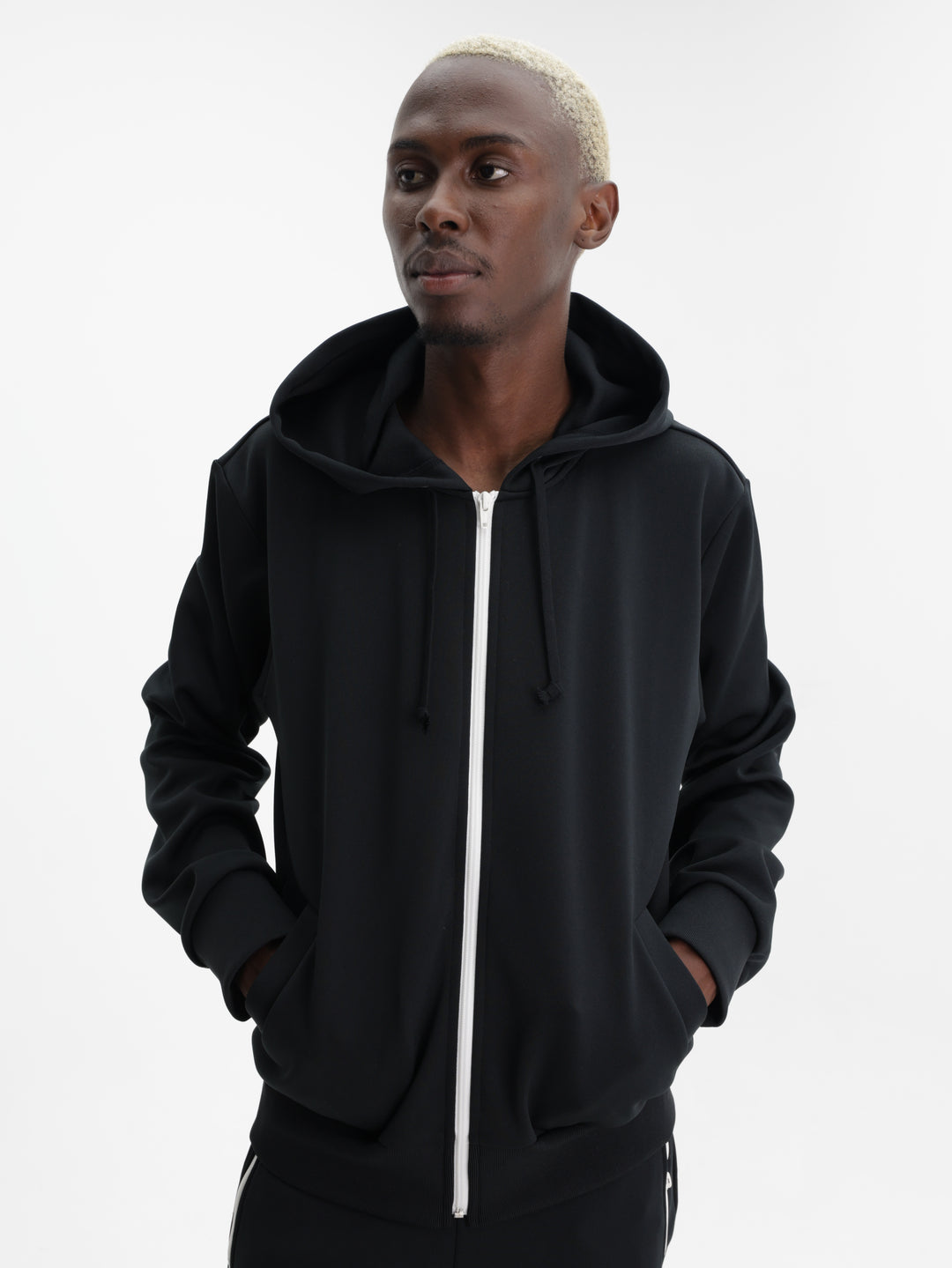 Comme Des Garcons Sweater Zipped Hoody Black