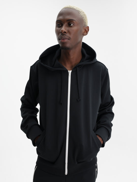 Comme Des Garcons Sweater Zipped Hoody Black