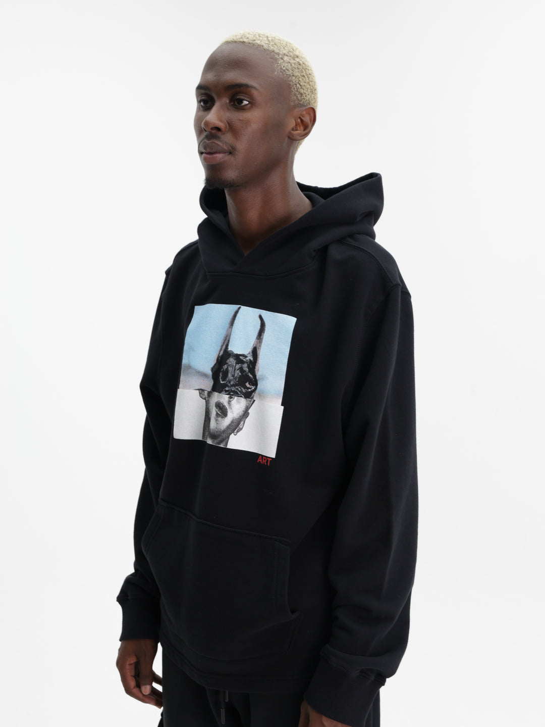 Zadig & Voltaire Sweater Hooded Sancho Light Mo Photoprint Black