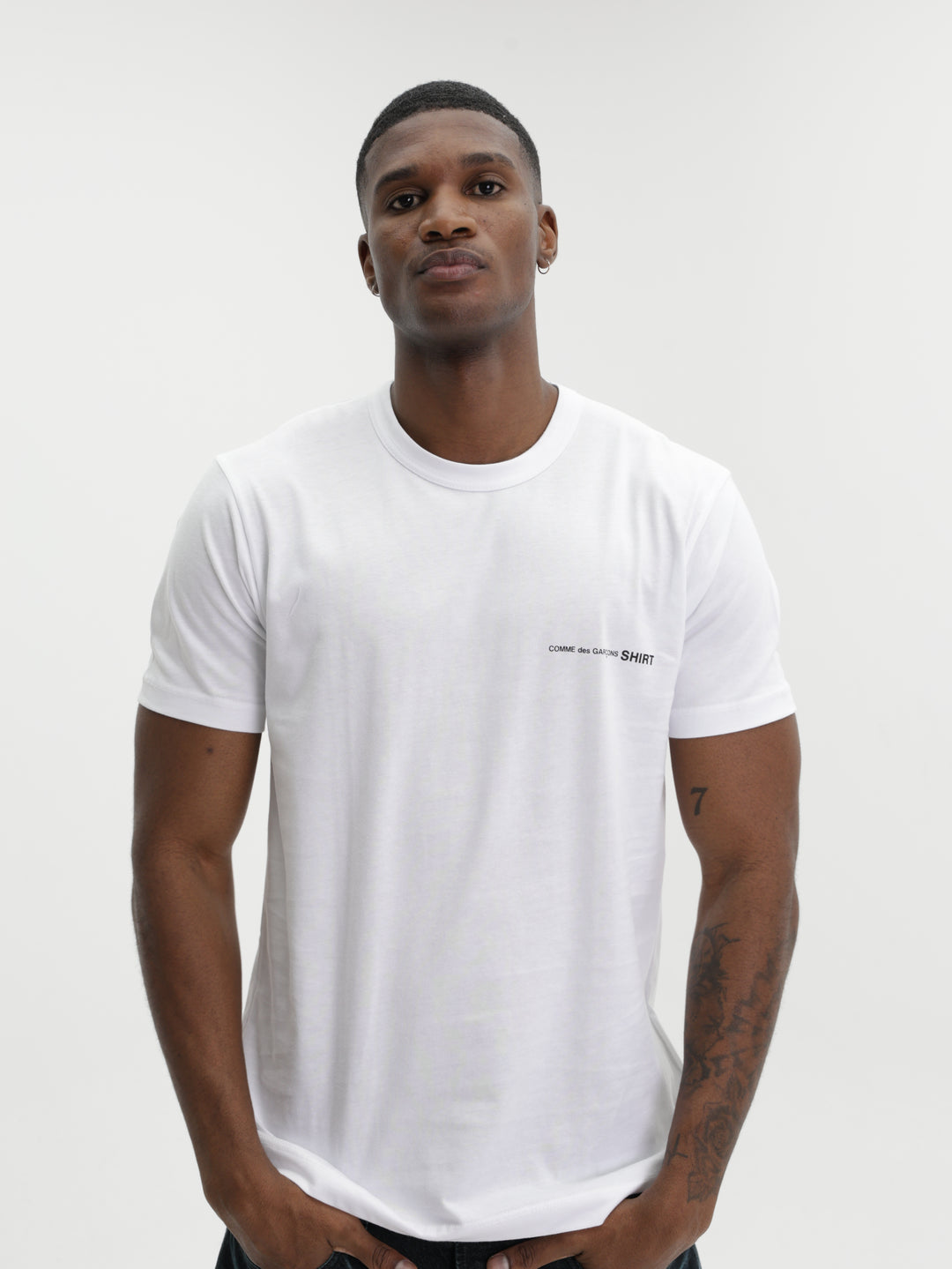 Comme Des Garcons T-Shirt Chest Logo White