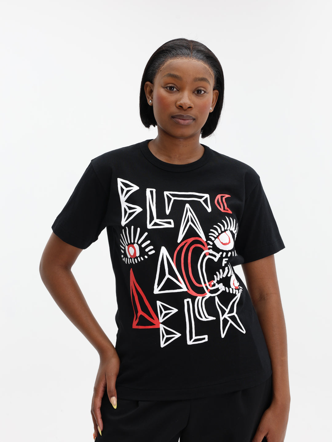 Comme Des Garcons T-Shirt Ss  Printed Graphics Black-Red