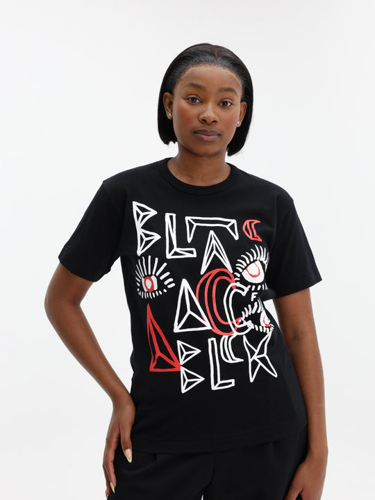 Comme Des Garcons T-Shirt Ss  Printed Graphics Black-Red