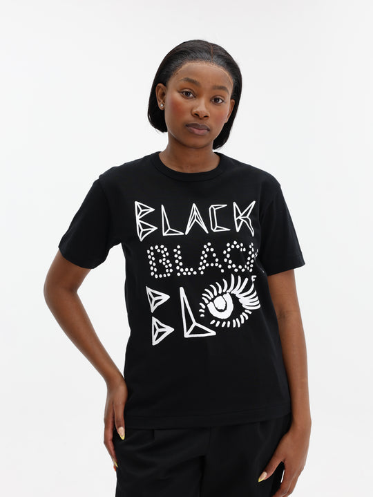 Comme Des Garcons T-Shirt Ss  Printed Graphics Black-White