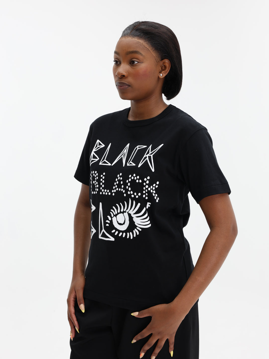 Comme Des Garcons T-Shirt Ss  Printed Graphics Black-White