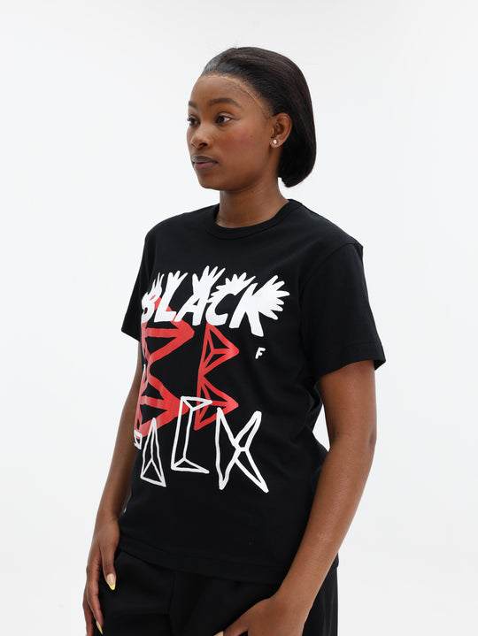 Comme Des Garcons T-Shirt Ss  Printed Graphics Black