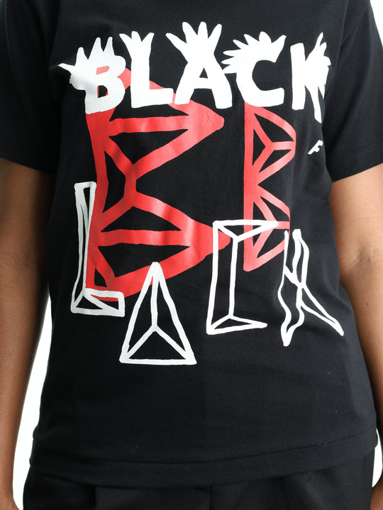 Comme Des Garcons T-Shirt Ss  Printed Graphics Black