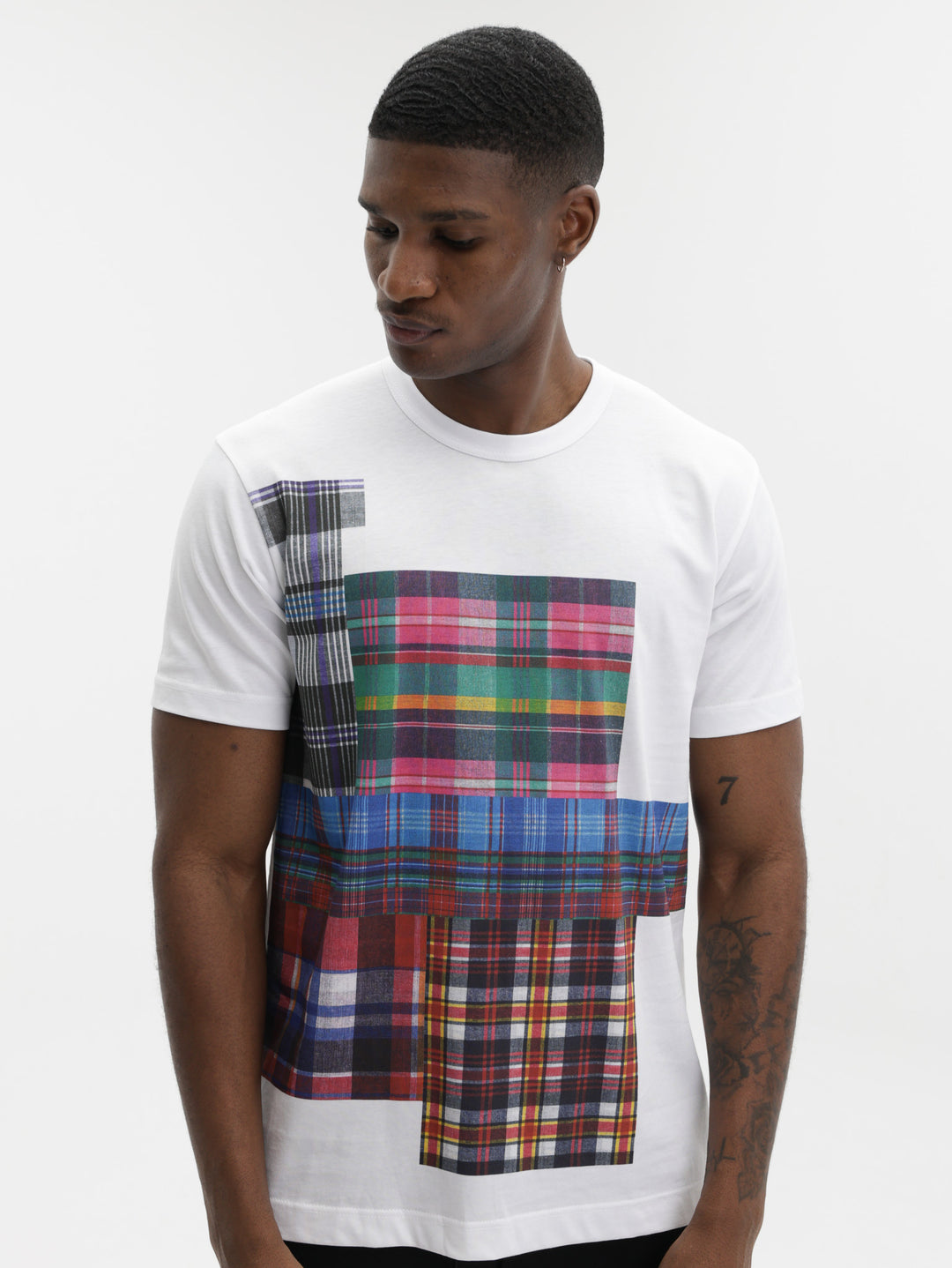 Comme Des Garcons T-Shirt Checkered White
