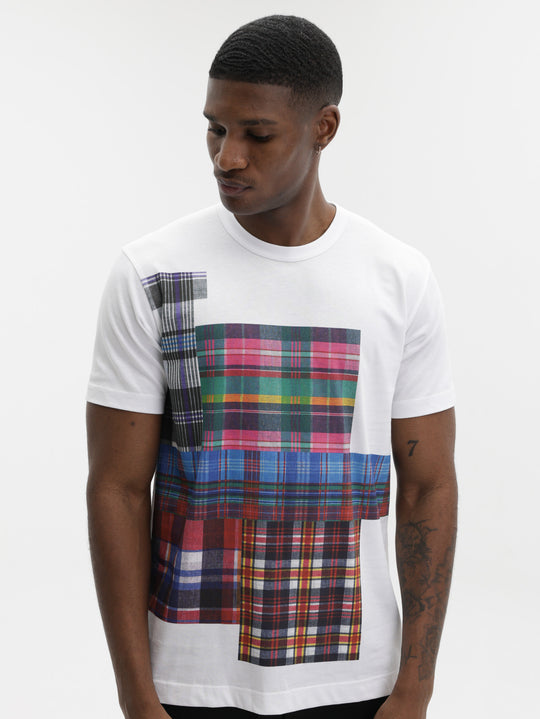 Comme Des Garcons T-Shirt Checkered White
