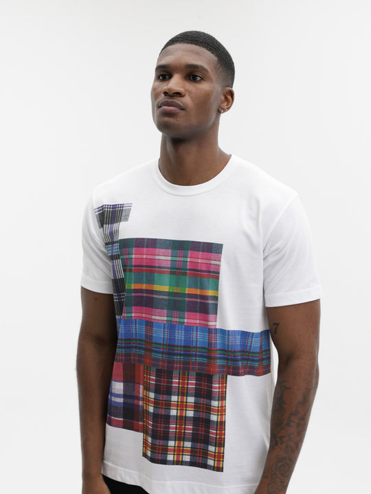Comme Des Garcons T-Shirt Checkered White