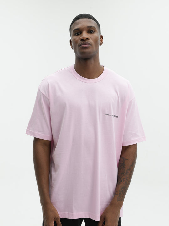 Comme Des Garcons T-Shirt Logo Print Pink