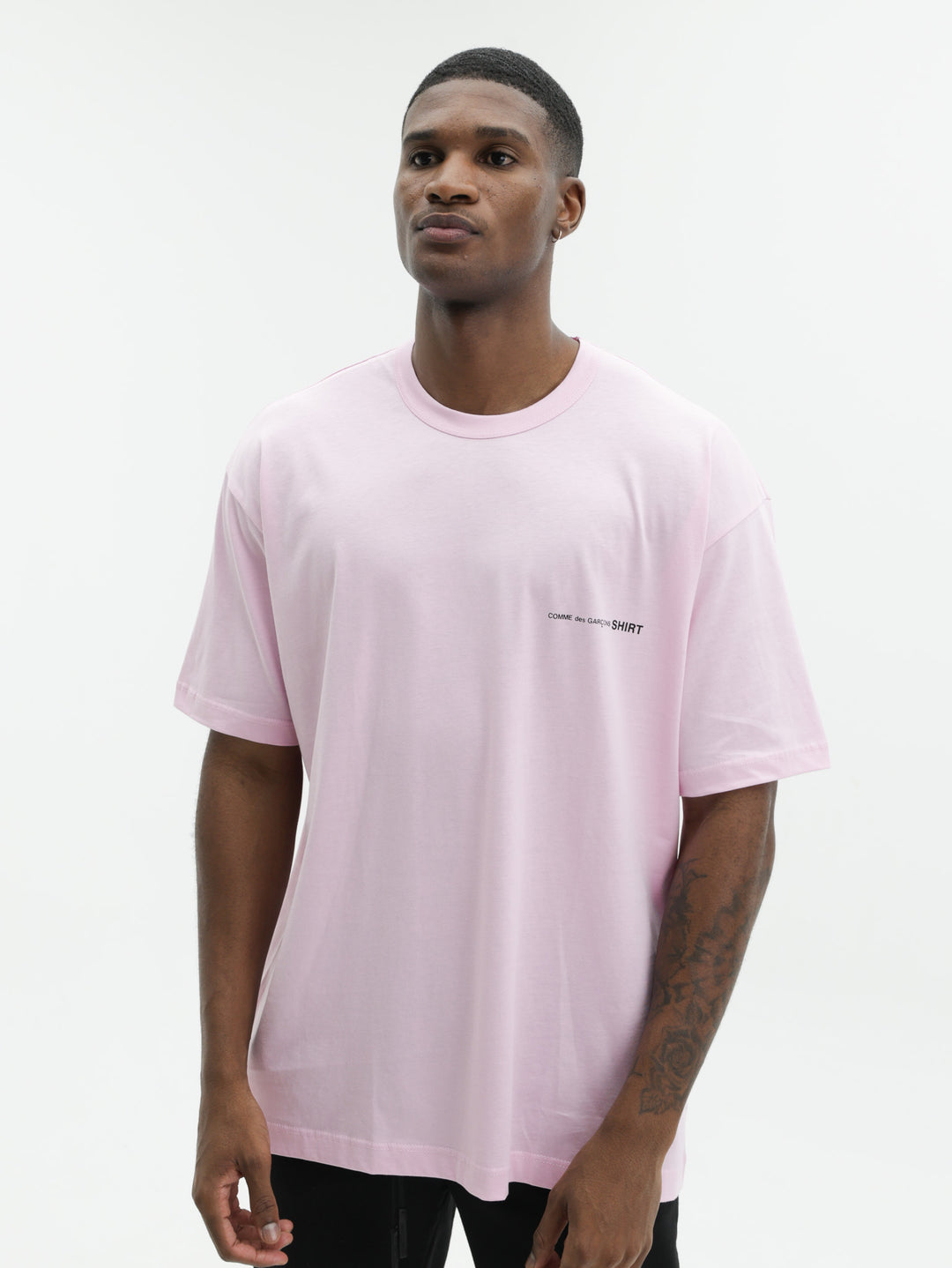 Comme Des Garcons T-Shirt Logo Print Pink