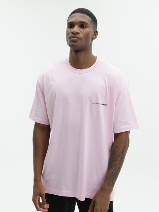 Comme Des Garcons T-Shirt Logo Print Pink