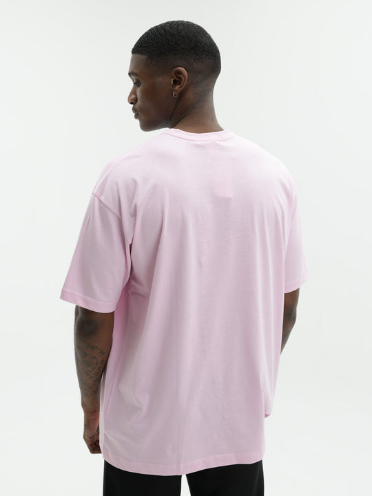 Comme Des Garcons T-Shirt Logo Print Pink